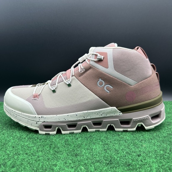 Once We Were Warriors Shoes - Women's Size 10.5 - On Cloudtrax Hiking Boot Shoe Sneakers Rose Ivory‎ 53.99054